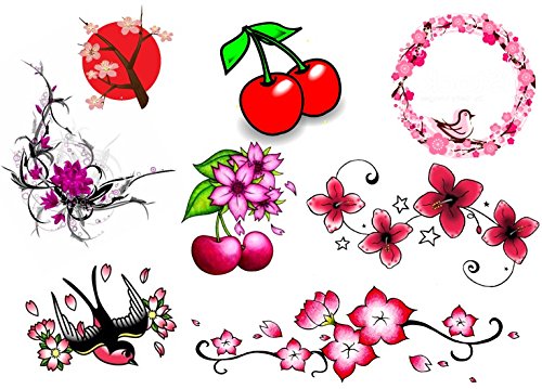 Tatuagens temporárias de flor de cerejeira