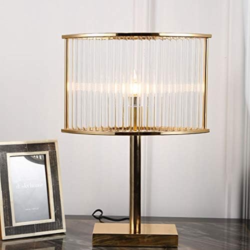 Zhyh Transparente Crystal Iron Table Lamp personalidade da moda Modelo da sala criativa sala de estar de cabeceira lâmpada