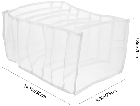 Draga de roupas 4pcs gaveta de armazenamento branco- organizadores -Grid Bedroom Cell Cell dobrável lavável compartimento