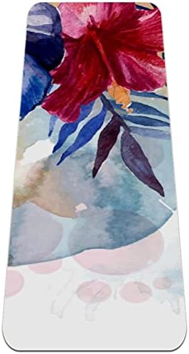 Yoga Mat 72 x 24 Flor Floral Summer Summer Eco amigável para exercícios de fitness non Slip para pilates e exercícios