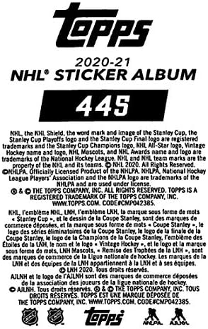2020-21 TOPPS NHL Adesivo 445 Carlton Mascot Foil Toronto Maple Leafs Hockey Sticker Card