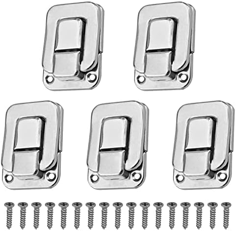 Bettomshin, 10pcs Toggle Catch Lock 1,57 x 1,06 Retro DecorativesIlver Hasp Lock para trava do tronco do peito da mala