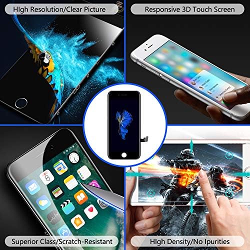 Para iPhone 7 Plus Substituição de tela de 5,5 polegadas preto, DIYKITPL 3D Touch Digitalizador de tela LCD Substituição