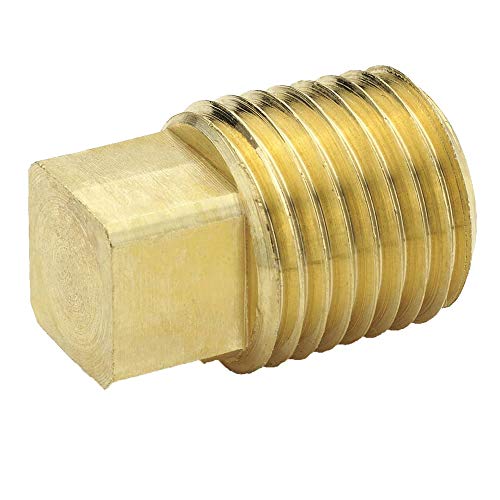 Parker Hannifin 211p-4 Brass Square-Head Plug Pipe Tipe, thread masculino de 1/4