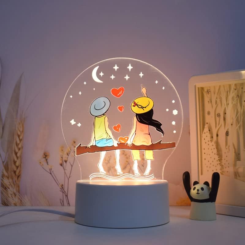 Lâmpada decorativa de LED 3D, lâmpada de ilusão óptica de luz noturna colorida para mesa de cabeceira. Presente ideal para aniversário, Natal.
