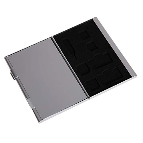 10 em 1 estilo moderno em estilo preto alumínio cartão de memória armazenamento caixa de caixa