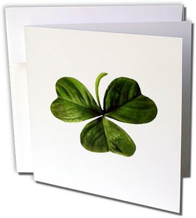 3drose Shamrock Clover Irish Symbol Vector - Cartão de felicitações, 6 por 6 polegadas