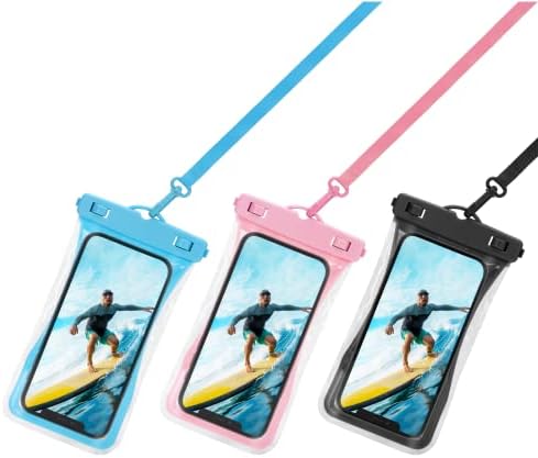 Urbanx Universal Watero Proove Poque bolsa de celular de bolsa seca projetada para Motorola Moto Z4 para todos os outros smartphones de até 7 - 3 casos - cores mistas