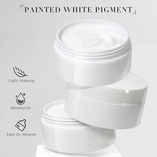 Kit de maquiagem de face branca e tinta corporal de palhaço, de grande capacidade, creme de fundação branca profissional para