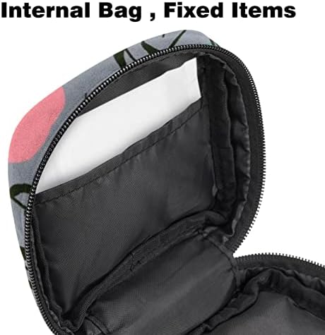 Bolsa de armazenamento de guardanapo sanitário, sacos de zíper menstrual reutilizável portátil, bolsa de armazenamento de tampões para mulheres meninas, Reed Sunset Lake Landscape