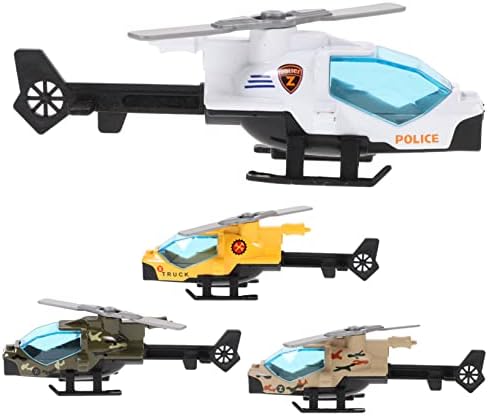 Toyvian 16 PCS Modelo de avião infantil Toys de mesa de mesa de mesa de helicóptero Topper Bump Bump e Go Toys for