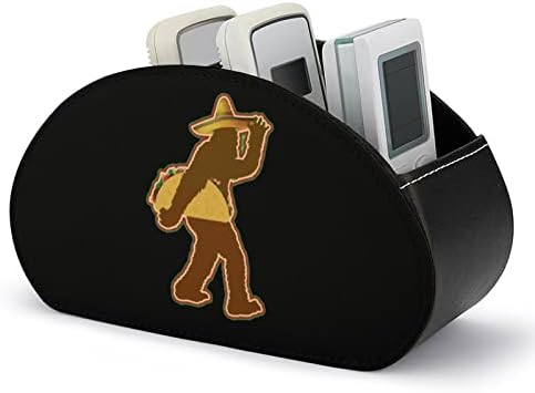 Bigfoot carregando tacos tits de controle remoto de tits de couro de moda box de caixa de armazenamento Organizador de mesa com 5 compartimento
