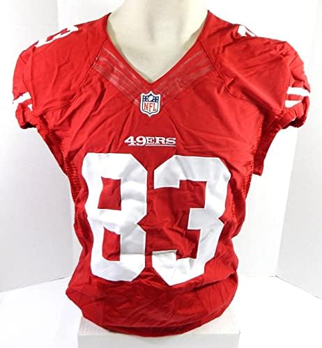 2014 San Francisco 49ers DeMarcus Dobbs #83 Jogo emitido Red Jersey 46 DP35621 - Jerseys de jogo NFL não assinado
