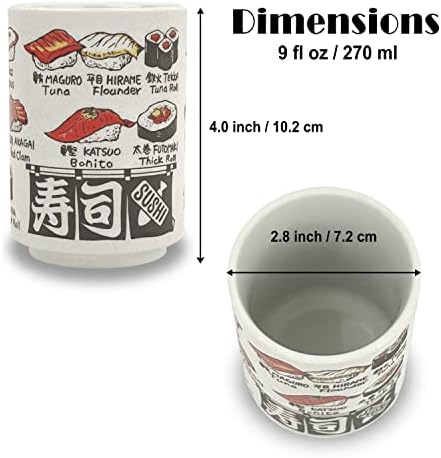 Mino Ware Japão -Japanese Unomi -Pottery 9 fl oz, xícara de chá, caneca, sushi feita no Japão