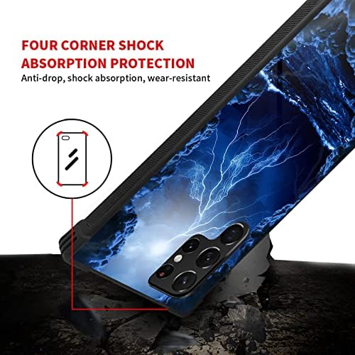 Carloca Compatível com Samsung Galaxy S23 Caso Ultra, no Caso Acrílico Hard de Storm Identity Design Projeto Anti-arranhão para Samsung