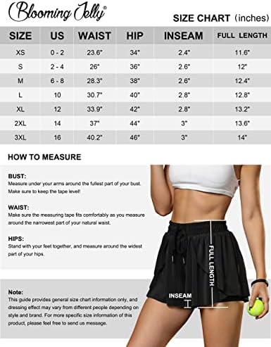 Blooming Jelly Women Flowy Running Shorts High Waisty Butterfly Shorts Athletic Shorts com bolso