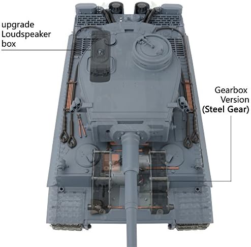 1/16 2,4 GHz de controle remoto tigre alemão i cinza tanque colorido adultos brinquedo modelo