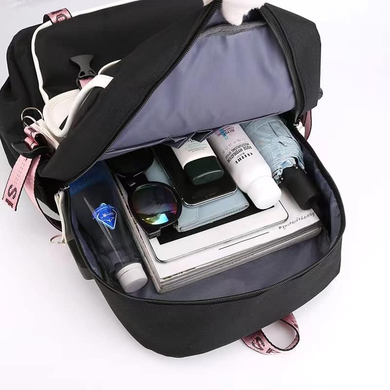 RAIOAJDO 3PCS Backpack para adultos para adultos Backpack Laptop Backpack Backpack multifuncional com porta de carregamento USB