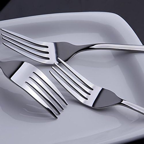 Forks de jantar de 6 peças Horntide Conjunto 4 Tines Tines Forkware Falhee