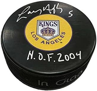 Larry Murphy assinou La Kings Puck - Hof 2004 - Pucks autografados da NHL