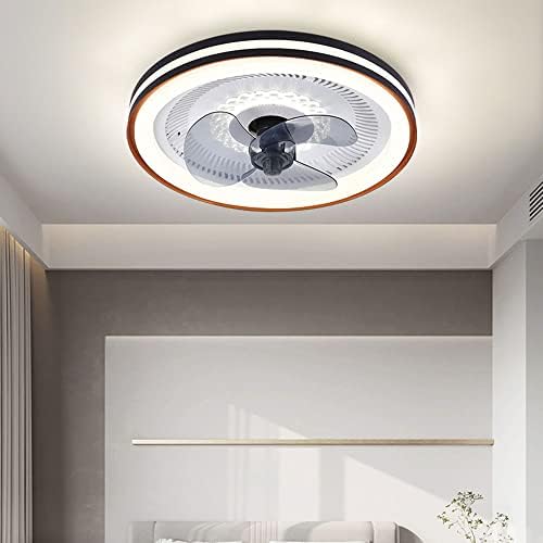 Ibalody 96W LED LED Luz de teto com ventilador fã nórdico fã de fã de baixo perfil Fan de teto redondo com luz de ventilador