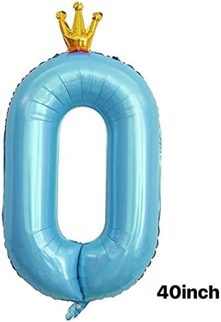 Balões de coroa de 40 polegadas azuis da coroa conjunta, 2º aniversário para decorações de festas de aniversário.