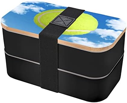 AllgoBee Grande Box Bento Caixa de lanche de céu azul-azul-céu com talheres de 40 onças de bento japonês caixa de bento