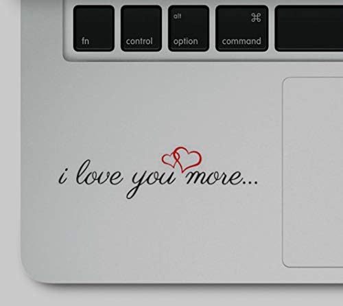 Eu te amo mais motivacional vida amor citação clear vinil impresso adesivo de decalque para laptop trackpad compatível com