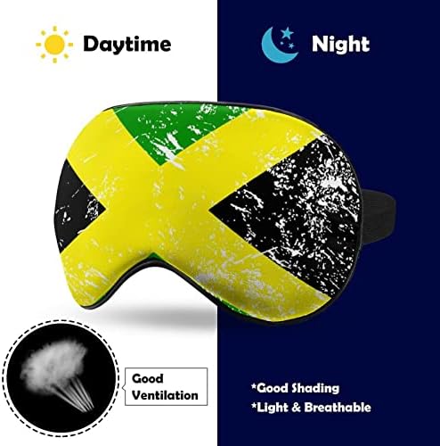 Bandeira retro jamaicana máscara de olho engraçado para os olhos macia cobertura de olhos com cinta ajustável Eyeshade