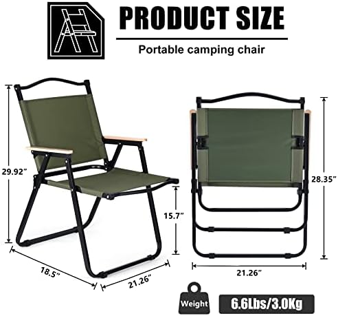 Cadeiras de acampamento dobráveis ​​ao ar livre para adultos, cadeira de pátio dobrável portátil Móveis ao ar livre