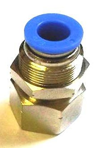 Push para conectar o encaixe feminino de antepara reto 1/4 OD, 1/4 NPT