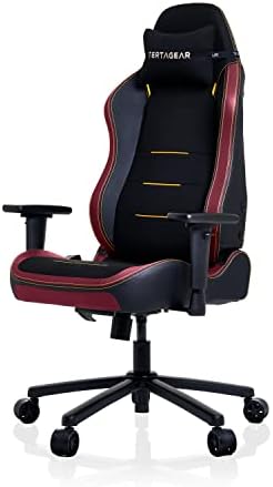 Cadeira de jogos ergonômicos da VertaGear SL3800 com sistemas de assento lombar e vertair contourmax - preto/branco