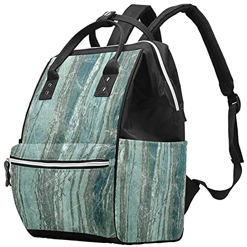 Bolsas de fraldas estampadas em pedra de mármore Backpack Mummy Backpack de grande capacidade Bolsa de enfermagem Bolsa de