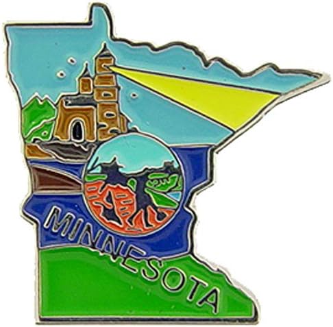 Mapa em forma de Minnesota em forma de mapa bordado, com adesivo de ferro