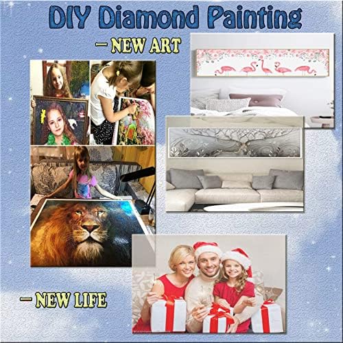 Kits de pintura de diamante para adultos, Lua paisagem diamante arte infantil tinta 5D para iniciantes por números, Diamante