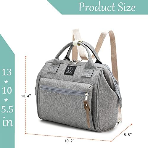 Aerobunny Small Frelaper Bag Tote para mamãe pai - Mini fraldas mochila mamãe mamãe inclui bolso isolado