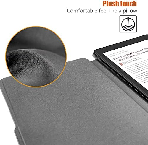Caso para 6,8 Kindle Paperwhite Kindle Paperwhite Signature Edition, capa de couro leve PU com sono/acordamento automático, geléia laranja
