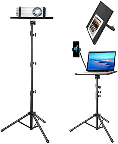 Posto de tripé do projetor de laptop beléticos, suporte universal portátil de suporte de piso para equipamentos de DJ, escritório, palco,