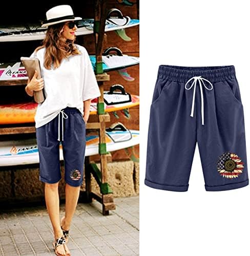 Shorts de linho de algodão feminino 2023 Moda de verão Pocket Casual Plus Size Jogger Short Pant Sweatpant Sweats