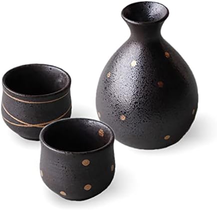 アワサカ Cup de saquê ninho, 徳利/直径 8,5 × 高 さ 12cm 盃/直径 4,5 × 高 さ 4cm, cor de ouro