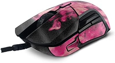 Mightyskins Glitter Glitter Compatível com SteelSeries Rival 5 Mouse de jogos - fumaça magenta | Acabamento de brilho protetor