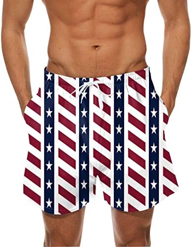 Shorts de verão bmisegm para homens mass moda casual verão independência Dia 3d impressão respirável malha swim swim curta