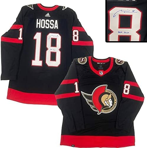 Marian Hossa assinou os senadores de Ottawa Black Adidas Pro Jersey - HOF2020 - Jerseys autografados da NHL