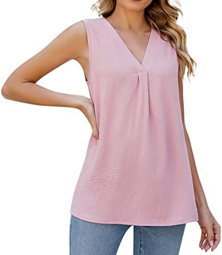Miashui Flare Summer Mulheres tops com colete sem mangas sólidos camiseta de tamanho mais tamanho 100 % de algodão para mulheres