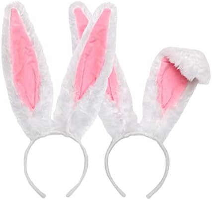 Faras de cabeça de orelhas de coelhinho de Homelam, Cosplay Headwear Costume Acessórios para Cabelos para Mulheres Crianças