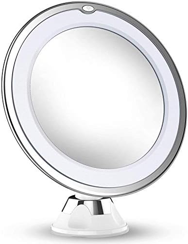 OCI Oxford 2021 Versão 10x Espelê de maquiagem de maquiagem com luzes, LED iluminada portátil Manificação Cosmética Light