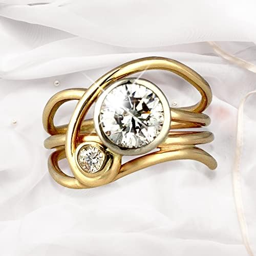 2023 Nova linha irregular feminina de diamante anel de diamante de diamante anel de noivado anel de noivado de casamento feminino