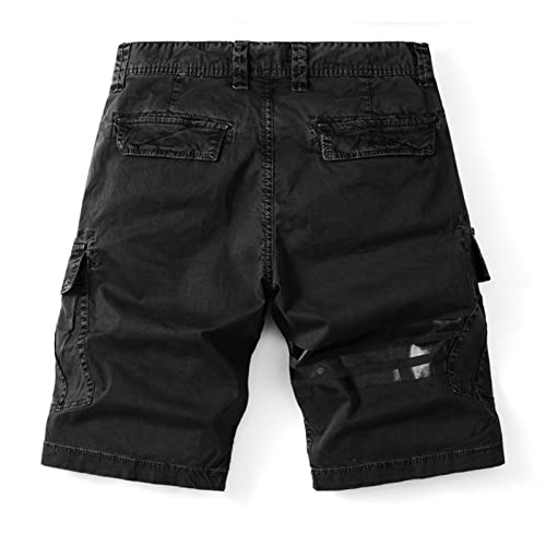 Shorts de carga casual masculinos, shorts de bolso multi -bolso descontraídos leves soltos de verão, calças curtas