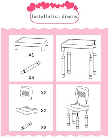 Conjunto de mesa e cadeira em ruínas, cadeira de mesa de estudo ajustável para crianças para quarto de escola - mesa de crianças, mesa