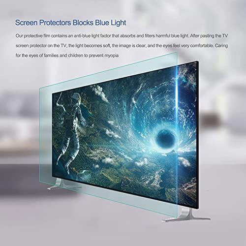 Drillyr Anti -UV TV Screen Protector, Anti Glare/Anti -Blue Light Screen Filmed Frosted Livere Oche Fadiga para LCD, LED, OLED & QLED 4K HDTV, 32 em 704 x 395mm